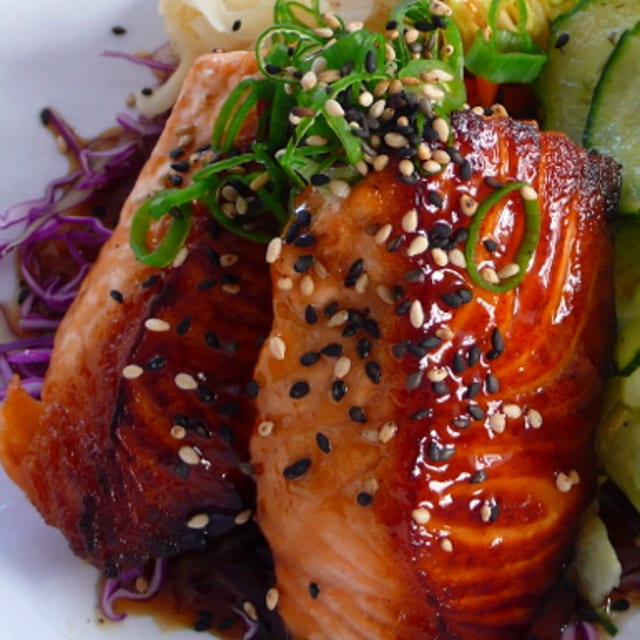 Salmon Teriyaki Entree.