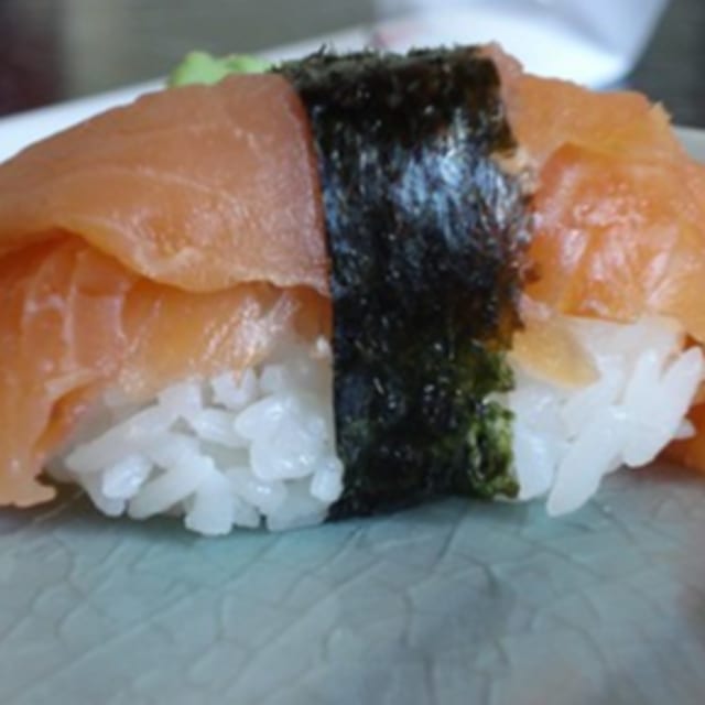 Smoked Salmon Nigiri.