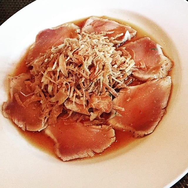 Seared Albacore Sashimi.